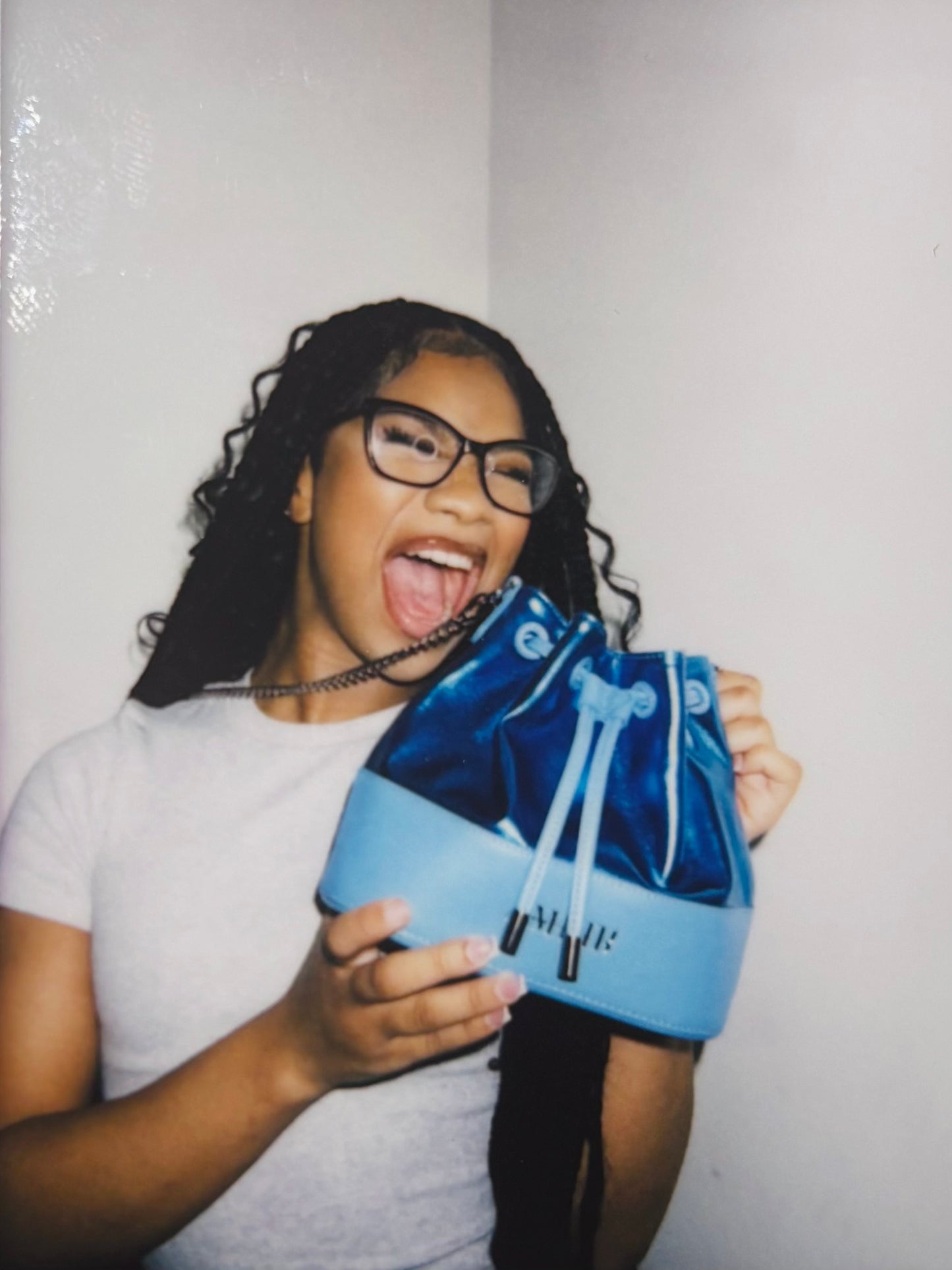 CLASSIC BLUE BUCKET BAG